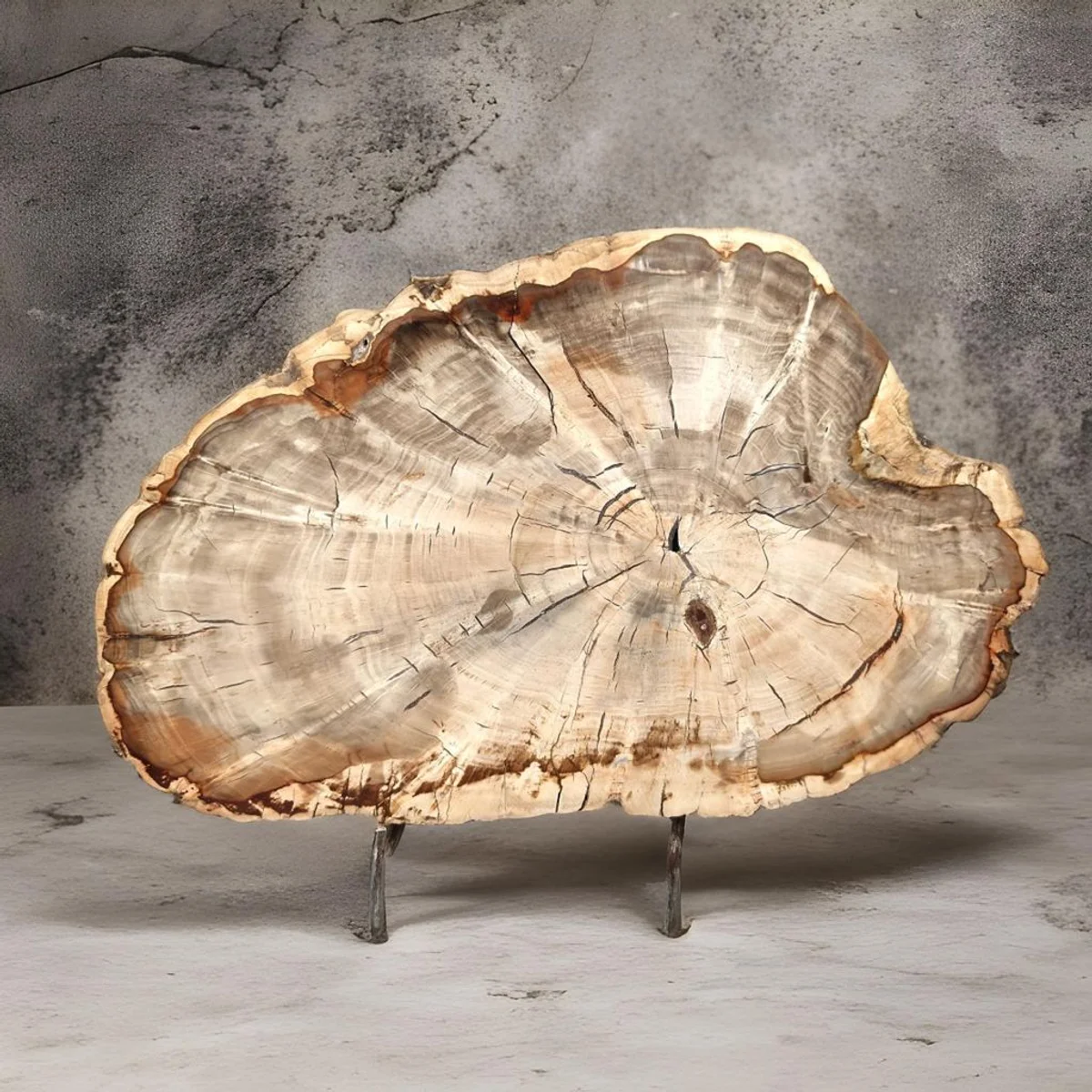 Bois Fossilisé Plaque 1870g - Photo 1